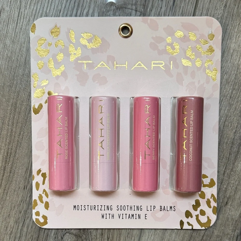 Tahari 4 Piece Lip Balm Set